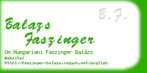 balazs faszinger business card